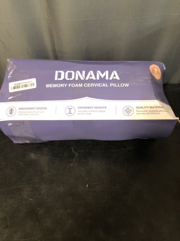 Photo 3 of DONAMA Cervical Pillow for Neck and Shoulder,Contour Memory Foam Pillow,Ergonomic Neck Support Pillow for Side Back Stomach Sleepers with Pillowcase