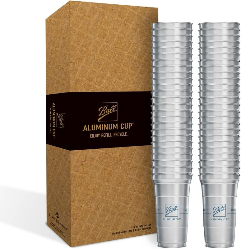 Photo 1 of Ball Aluminum Cup Recyclable Party Cups, 12 oz. Cup, 50 Cups Per Pack