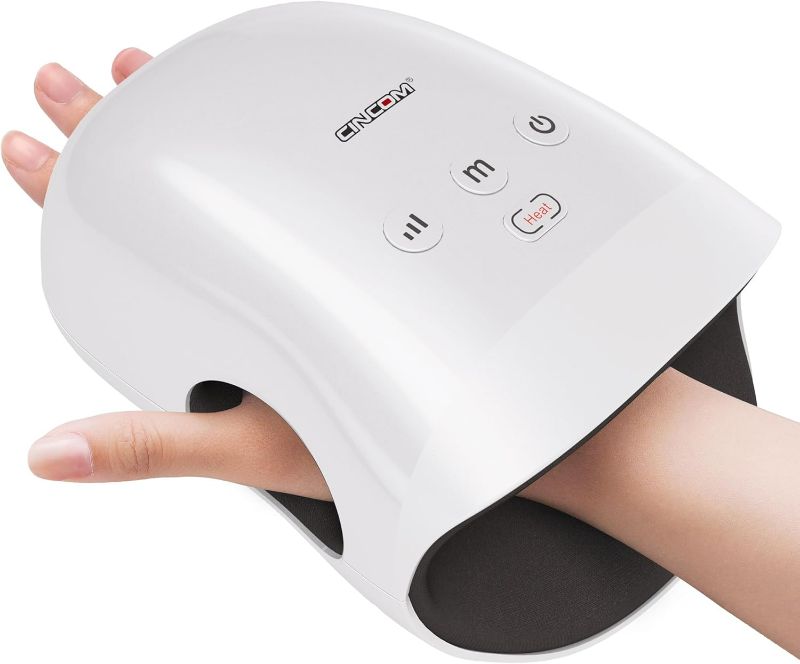 Photo 1 of CINCOM Hand Massager - Cordless Hand Massager with Heat and Compression for Arthritis and Carpal Tunnel(FSA or HSA Eligible) (White)