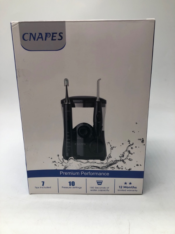 Photo 1 of CNAPES All in one Water Flosser & Ultrasonic Toothbrush Combo- 7 Jet Tips & 4 Brush Heads (BLACK)