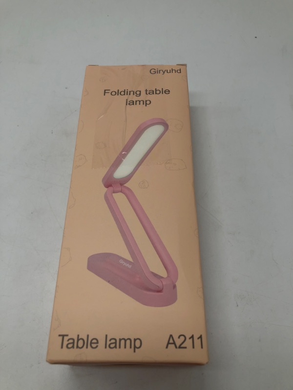 Photo 1 of LED Desk Lamp for Office Home & Battery Operated Lamp Rechargeable Lamp Foldable & Portable Light, LED Desk Light Strip, 3 Brightness Dimmable Small Desk Lamp Wireless Reading Lamp (Black)