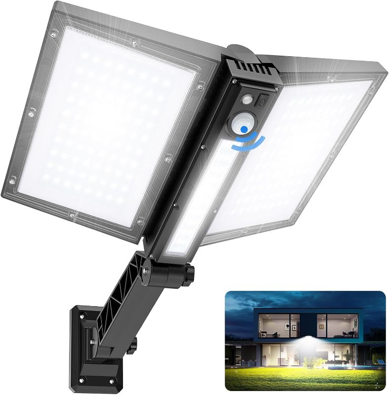 Photo 1 of Double Solar Panels Motion Sensor Flood Light