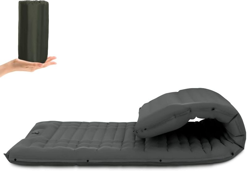 Photo 1 of  Inflating Sleeping Pad for Camping.4.5 in Thick Sleeping Mat .(GREY)