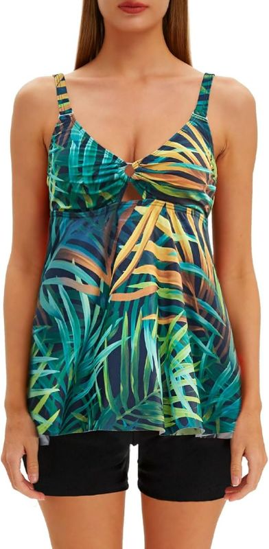 Photo 1 of ***SIZE XL*** Tankini Swimsuits for Women Tummy Control Swimsuit Modest Tankini Top with Boyshort Bathing Suit Swimsuit