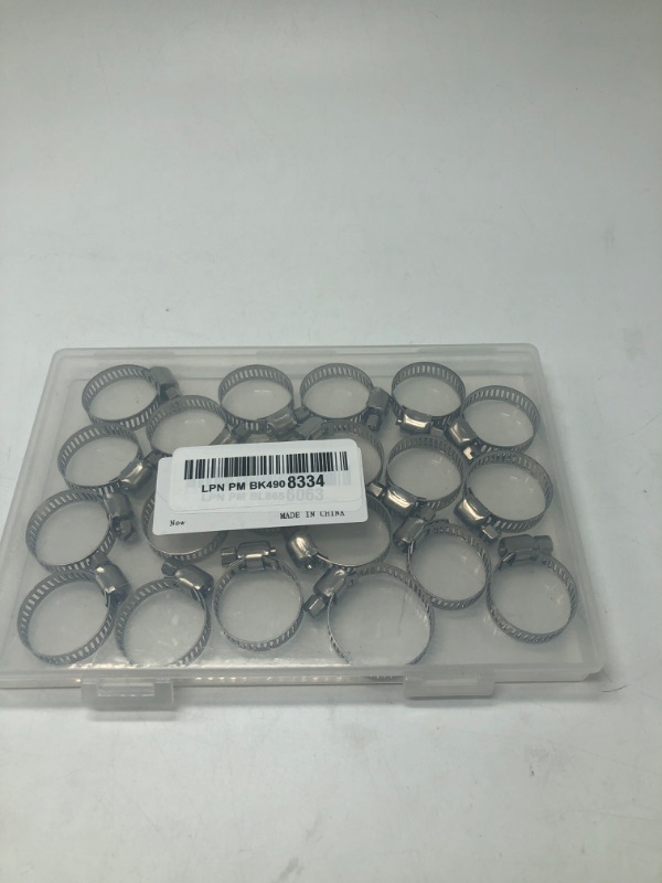 Photo 2 of  20 Pack Stainless Steel Hose Clamp Adjustable 7/8'' - 1-1/2'' (21-38mm) Worm Gear Hose Clamp