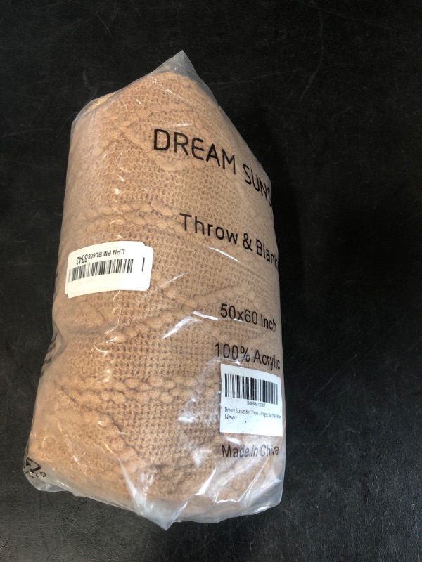 Photo 2 of Dream Sunset Knit Throw Blanket 50 x 60 Inch Macchiato Brown