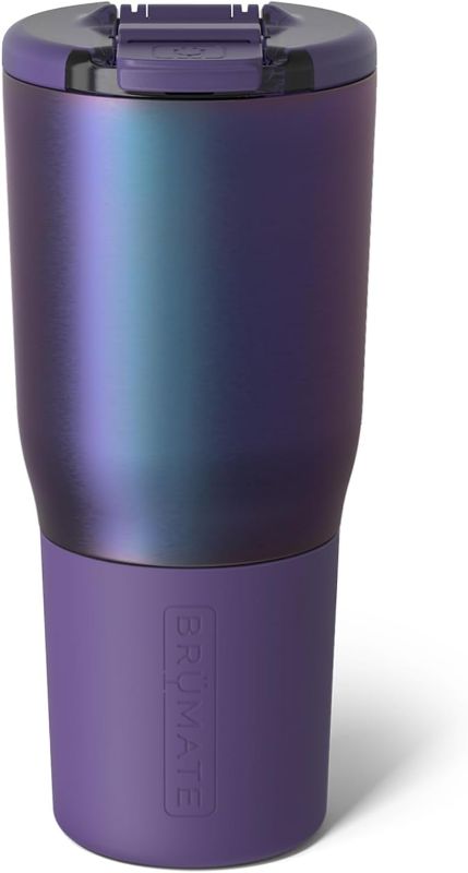 Photo 1 of BrüMate Nav 25oz 100% Leak Proof Insulated Travel Tumbler with Magnetic BevLock™ Lid - Double Wall Cup-Holder Friendly Stainless Steel Mug (Dark Aura)