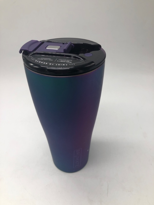 Photo 2 of BrüMate Nav 25oz 100% Leak Proof Insulated Travel Tumbler with Magnetic BevLock™ Lid - Double Wall Cup-Holder Friendly Stainless Steel Mug (Dark Aura)