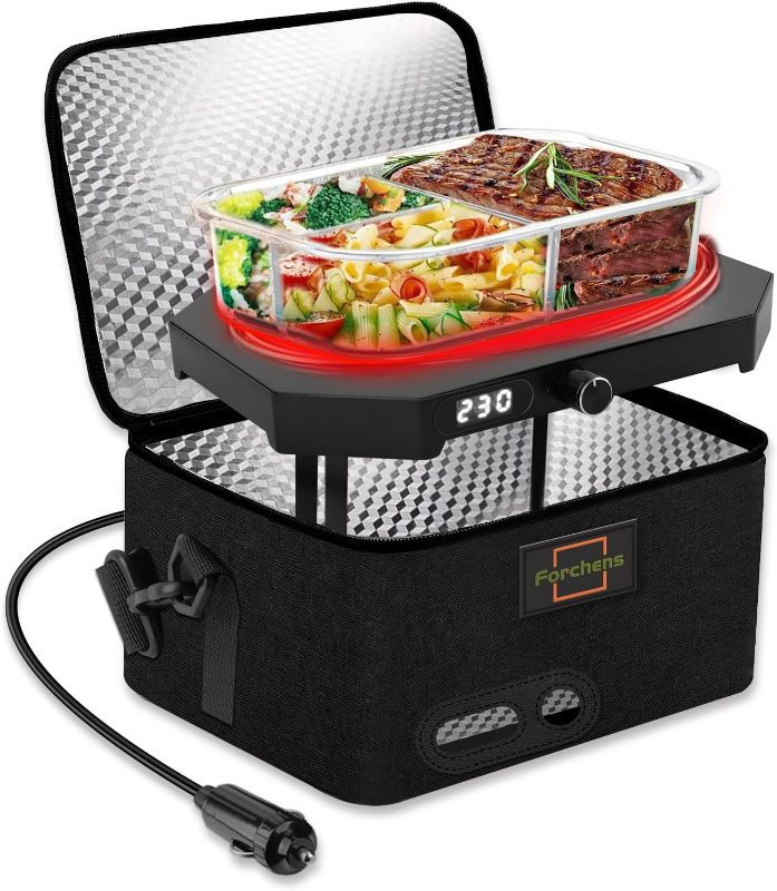 Photo 1 of Mini Portable Oven,12V 24V Food Warmer Electric Lunch Box, Adjustable Temperature Digital Display