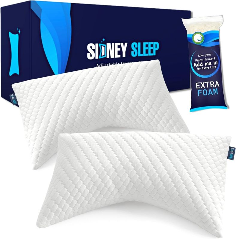 Photo 1 of Sidney Sleep Set of 2 Queen Size Bed Pillows for Side and Back Sleepers 