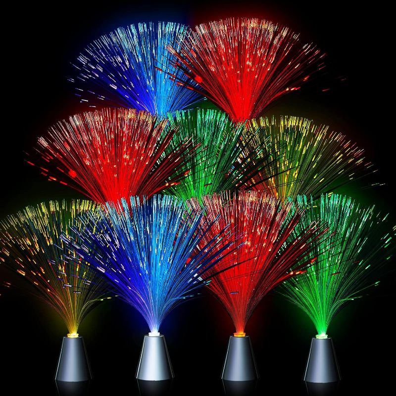 Photo 1 of Patelai 16 Pcs LED Fiber Optic Lights Fiber Lamp Centerpiece Colorful Changing