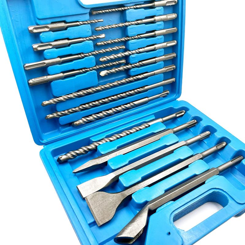 Photo 1 of Rotary Hammer Drill Bits Set & Chisels- 17 Pieces SDS Plus Concrete Masonry Hole Tool for Concrete?Brick,Block,Stone,Masonry