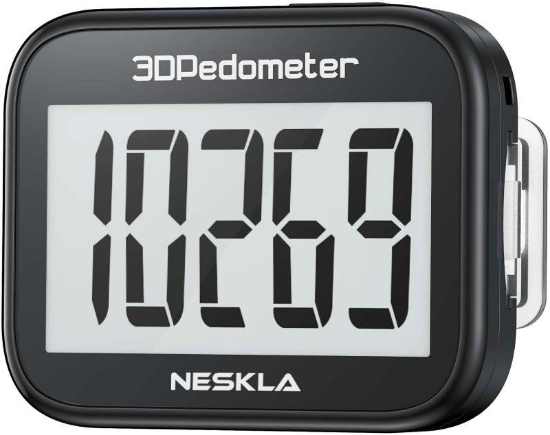 Photo 1 of 3D Pedometer for Walking, Simple Step Counter for Walking with Large Digital Display,