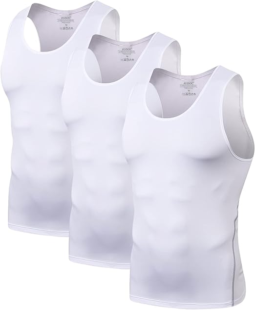 Photo 1 of ***SIZE 4XL*** Men's 3 Pack Compression Football Tank Top Cool Dry Athletic Compression Shirts Sleeveless