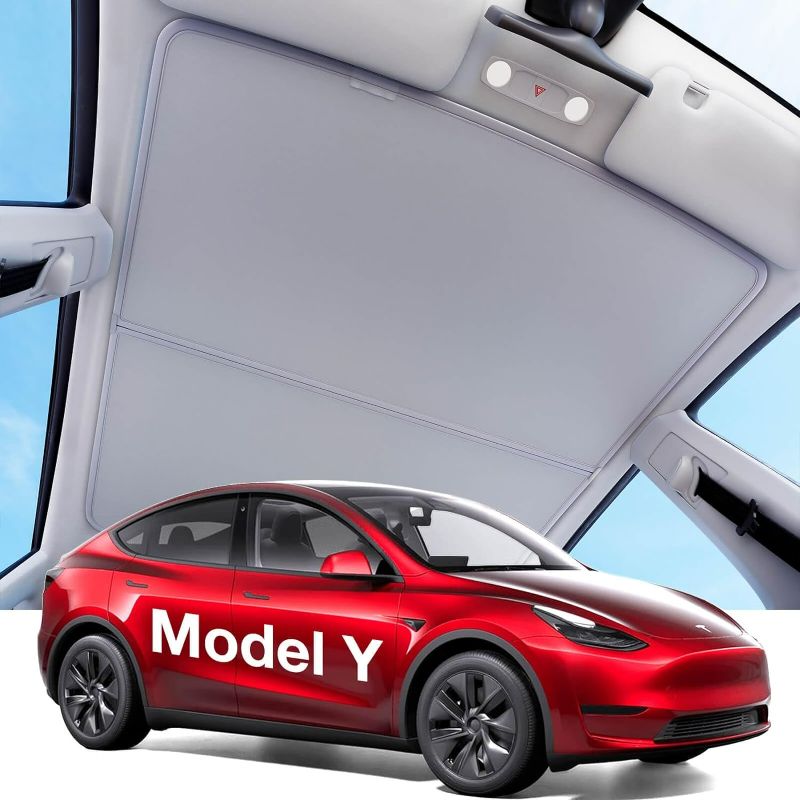 Photo 1 of 2024 Upgrade Tesla Model Y Sunshade Roof Tesla Model Y 2020~2024, Tesla Interior Gray