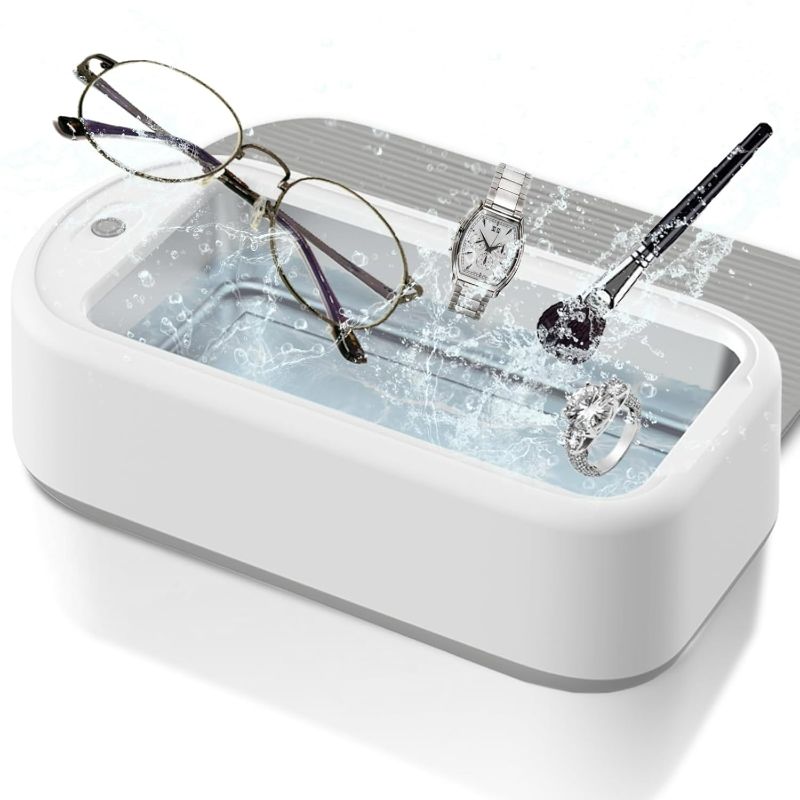 Photo 1 of ** FINAL SALE – SOLD AS IS **  Ultrasonic Jewelry Cleaner, 50W 22oz (650ml) 53KHz Portable Professional Ultrasonic Cleaner for Eyeglass, Watches, Ring, Blade Razor