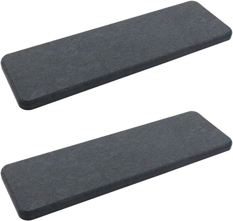 Photo 1 of Dnyta 2pcs Dark Gray Kitchen Soap Dish Tray Drying Stone for Bathroom Counter Diatomaceous Earth Tray for Bathroom and Kitchen