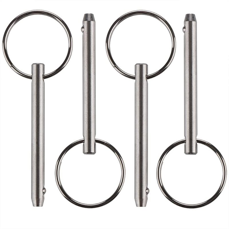 Photo 1 of 4 Pack Quick Release Pin, Diameter 3/16"(4.8mm), Overall Length 2"(51mm), Usable Length 1-1/2"(38mm), Full 316 Stainless Steel, Bimini Top Pin, Marine Hardware