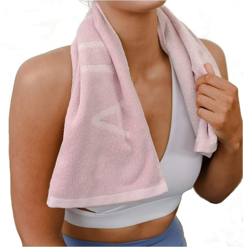 Photo 1 of ***COLOR Magenta*** Gym Towel for Sweat - 100% Organic Cotton - Soft and Absorbent Workout Towel for Gym (31.5 X 15.75 inch)