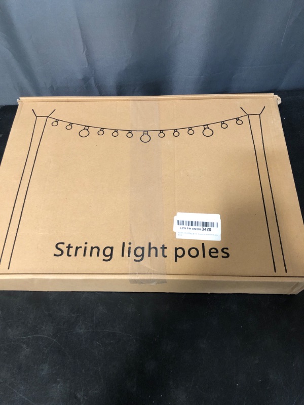 Photo 1 of  String Light Poles - 2 Pack 9.8FT Ft Light Poles for Outside String Lights