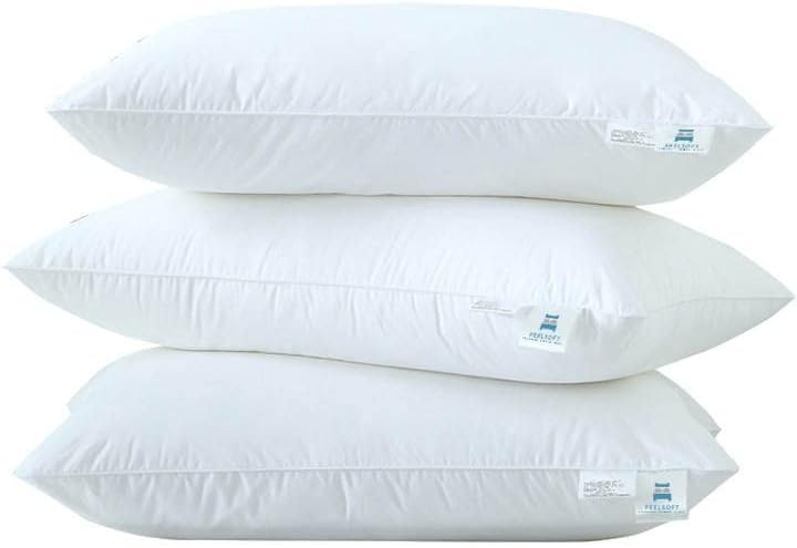 Photo 1 of ***ONE PILLOW*** Microfiber Sleeping Bed Pillow Medium Density for Back, Side Skeepers - Microfiber Fill, Cotton Cover - [Oeko- TEX Certified]