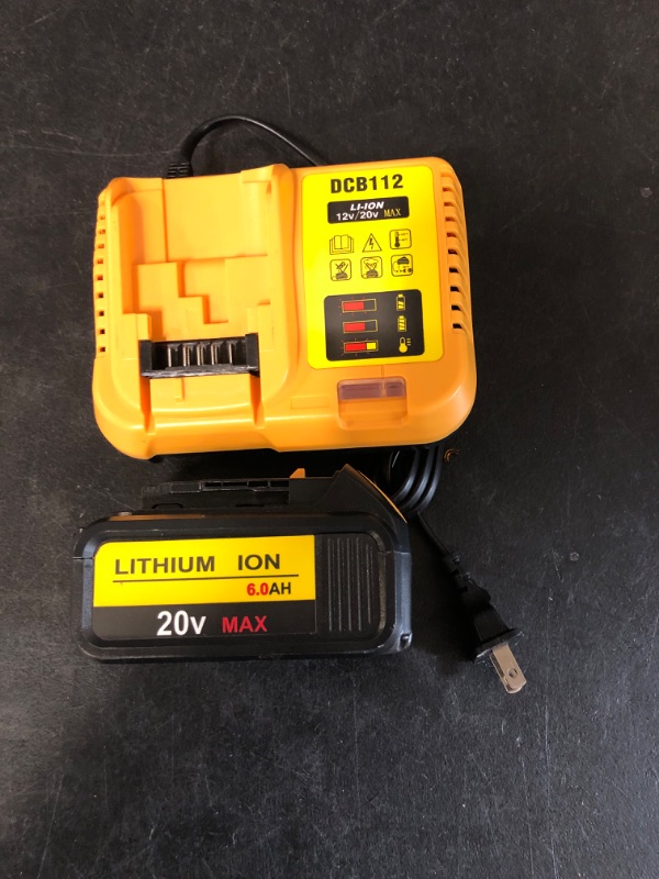 Photo 2 of DCB112 Battery Charger Replacement for Dewalt Compatible with 12V 20V Max Lithium BatteryDCB120 DCB127 DCB115 DCB118 DCB107 DCB105 DCB102