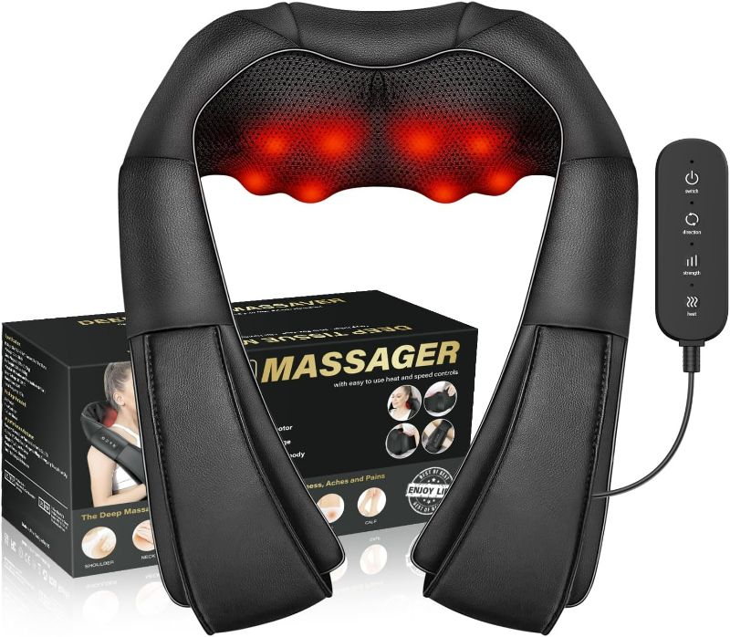 Photo 1 of Electric Neck Massager, Neck and Back Massager with Heat, Shiatsu Massage Pillow for Neck, Back, Shoulder, Muscle Pain Relief