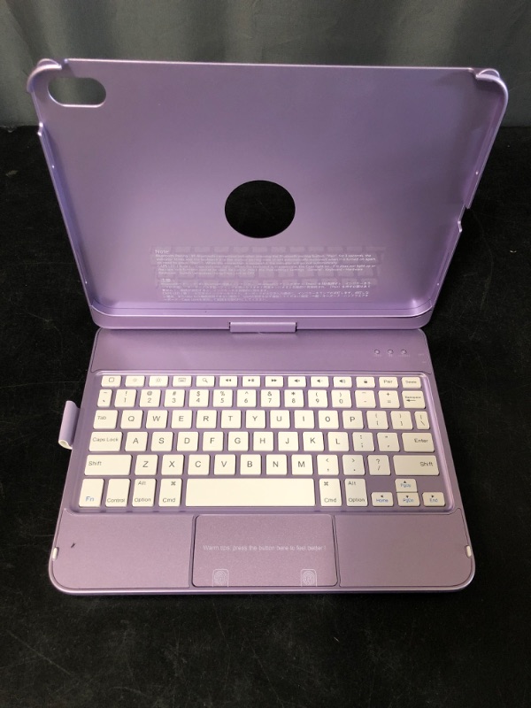 Photo 2 of Touchpad Keyboard Case for iPad 10th Generation,Multi-Touch Trackpad Keyboard Case with Pencil Holder 360°Rotatable Protective Cover for Apple 2022 10.9 inch iPad 10th Gen(Purple)