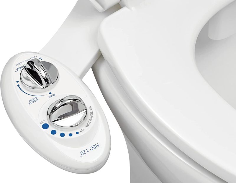 Photo 1 of LUXE Bidet NEO 120 - Self-Cleaning Nozzle, Fresh Water Non-Electric Bidet Attachment for Toilet Seat, Adjustable Water Pressure, Rear Wash (White)