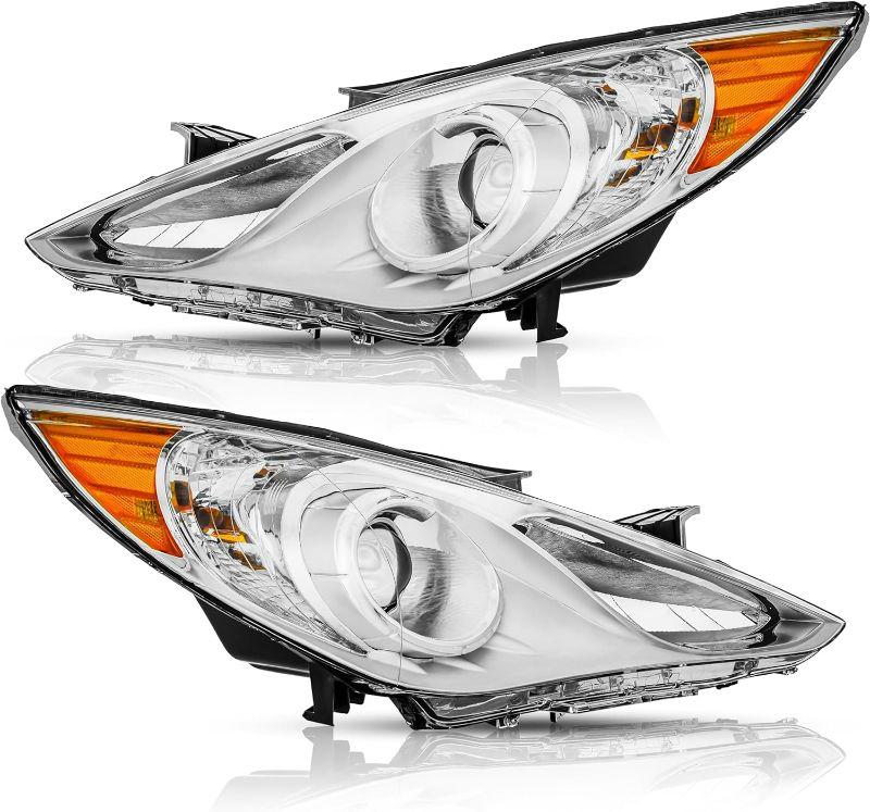 Photo 1 of  Headlights assembly for Sonata (Excludes Hybrid) 11-14, HeadLamps for HYUNDAI SONATA 2011 2012 2013 2014, Driver and Passenger Side