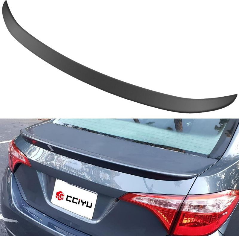 Photo 1 of cciyu Black ABS Rear Spoiler Wing for 2014 2015 2016 2017 for Toyota Corolla Stylish Trunk Spoiler Wing