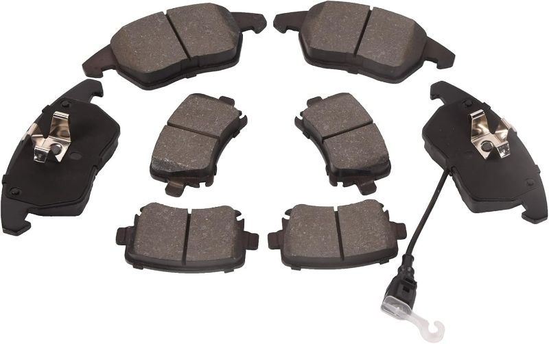 Photo 1 of  8PCS Front & Rear Ceramic Brake Pads Sets D1107 D1108 Replacement for Audi A3 A3 Quattro TT TT Quattro, for VW CC, for Eos, for Golf, for GTI, for Jetta, for Passat, for Passat CC, for Rabbit