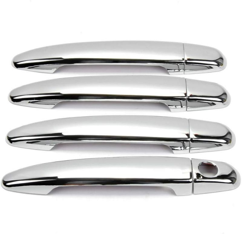 Photo 1 of 8Pcs 4 Door Handle Cover Compatible with Toyota Highlander 2008-2013, Camry 2007-2011, Avalon Sienna 4Runner Tacoma Lexus GX470 RX350 GS350 Exterior ABS Molding Trim (Chrome Plated)