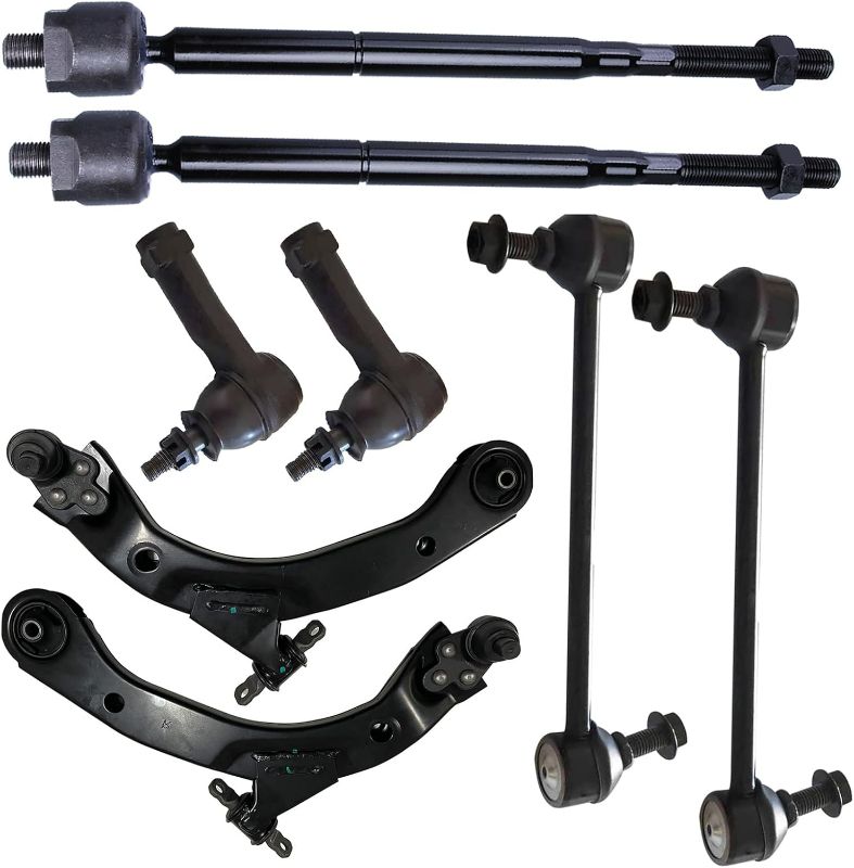 Photo 1 of 8PC Suspension Kit Front Lower Control Arm Sway Bar Outer Inner Tie Rod Kit for Chevrolet Cobalt 2005-2010, HHR 2008-2010, for Pontiac Pursuit 2005-2006 K620301 K620302 K750012 ES800030 EV80445