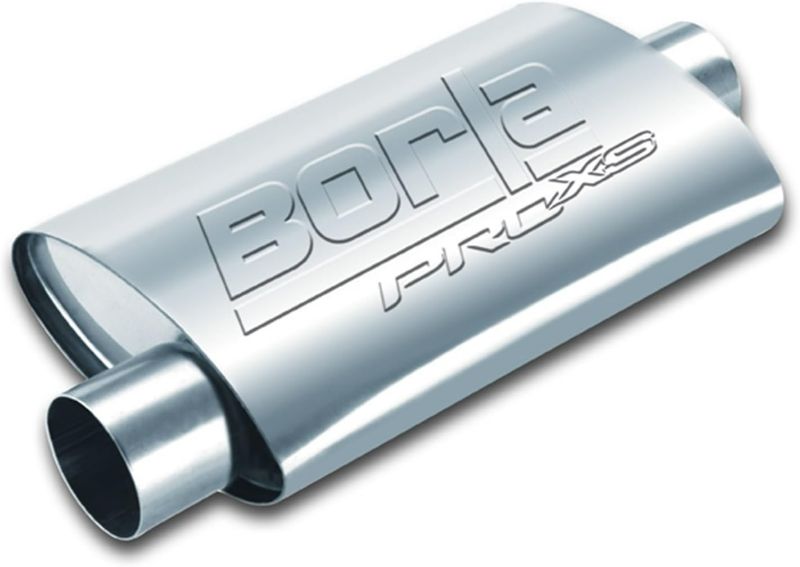 Photo 1 of BORLA 40659 ProXS Universal Muffler 2.5" Center Inlet/ 2.5" Center Outlet 425" x 7.88" Oval x 14" Long body 19" Overall Length Universal Part. Reversible Design.