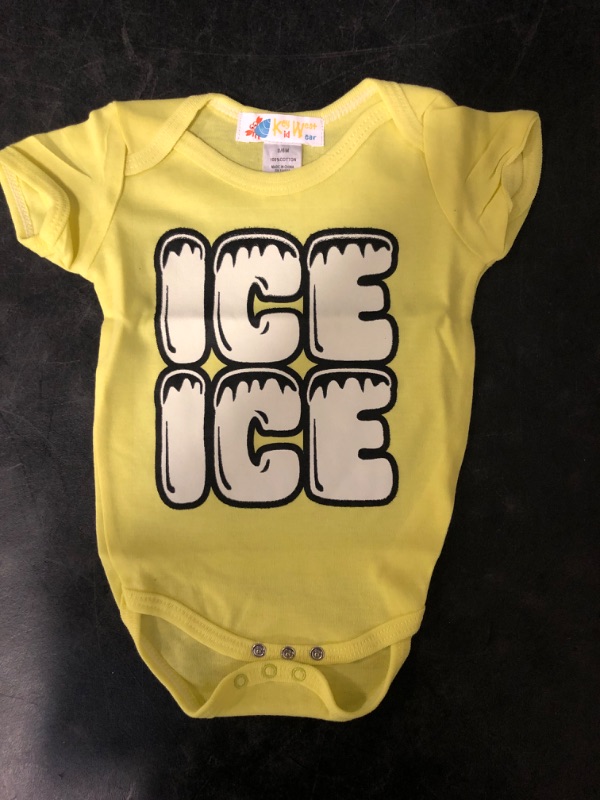 Photo 1 of Size 0/6 M - ICE ICE Baby Funny Baby Bodysuit Vanilla Ice Inspired Baby Outfit