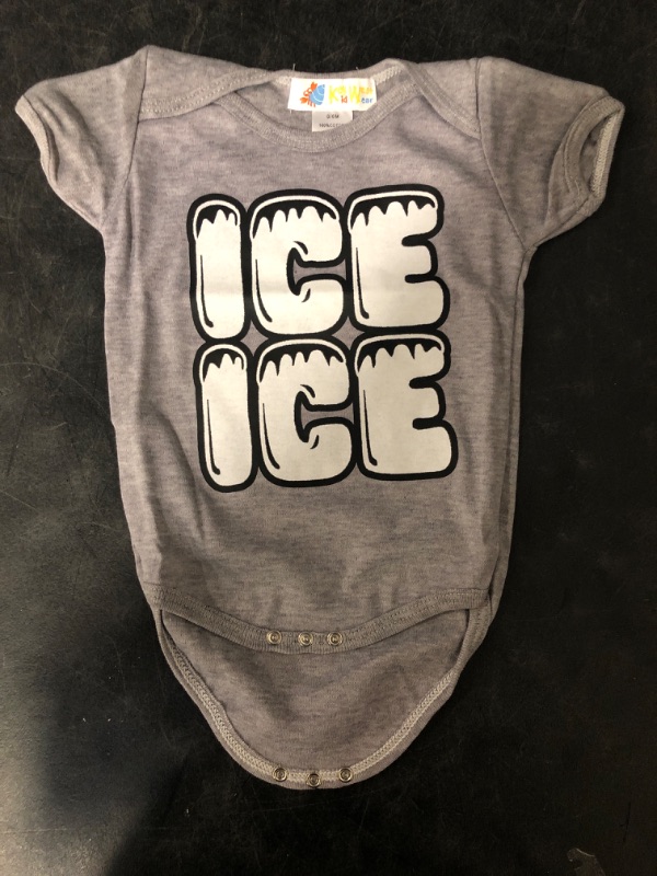 Photo 1 of Size 0/6M - ICE ICE Baby Funny Baby Bodysuit Vanilla Ice Inspired Baby Outfit