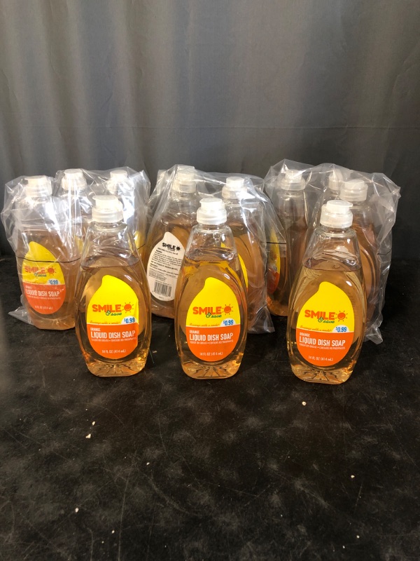 Photo 1 of 12pack 14oz Bottles of Orange Liquid Dish Soap 