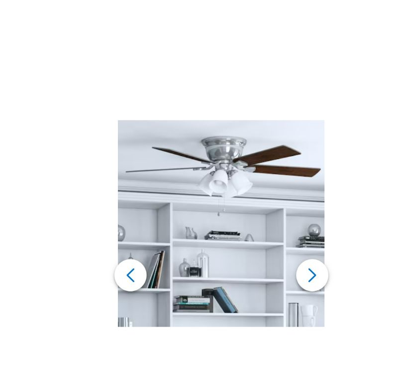 Photo 1 of Harbor Breeze 52" Brushed Nickel Flush Mount Ceiling Fan w/ light