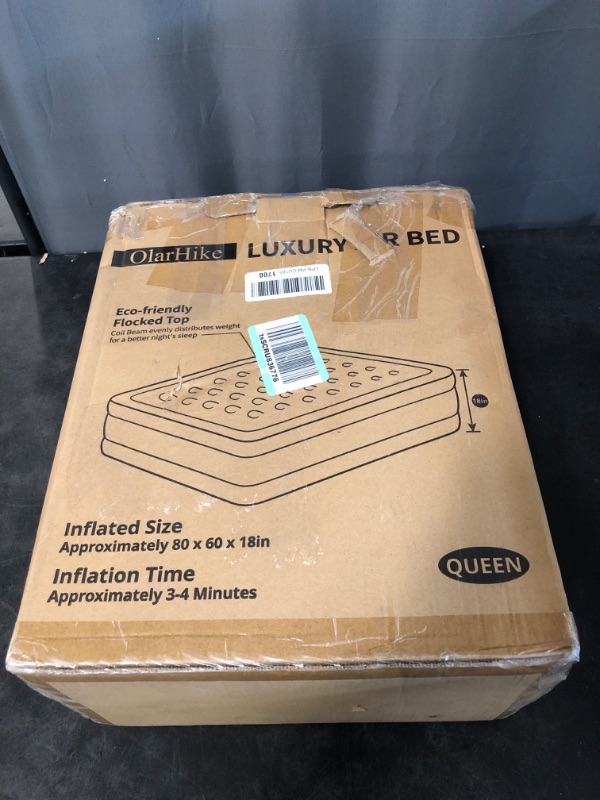 Photo 3 of OlarHike Inflatable Queen Air Mattress with Built in Pump,18" Elevated Durable Mattresses 