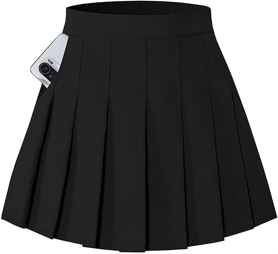 Photo 1 of **SIZE 3XL** SANGTREE Girls Women's Pleated Skirt, Elastic Waist Uniform Skirt Plus Size