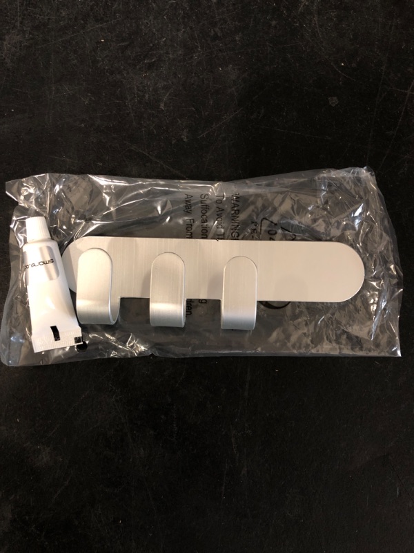 Photo 1 of 3 Hook Towel Hanger W/ Adhesive 