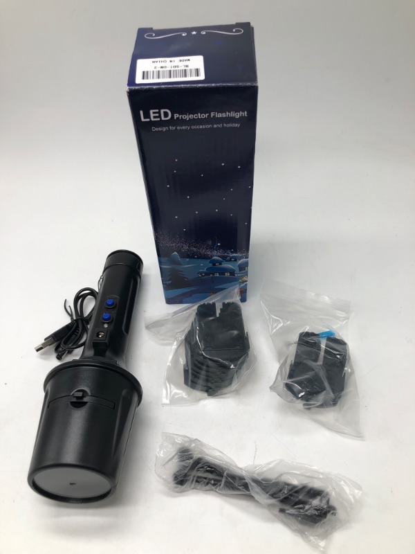 Photo 1 of LED Projector Flashlight W/ 13 different Holiday Slides 