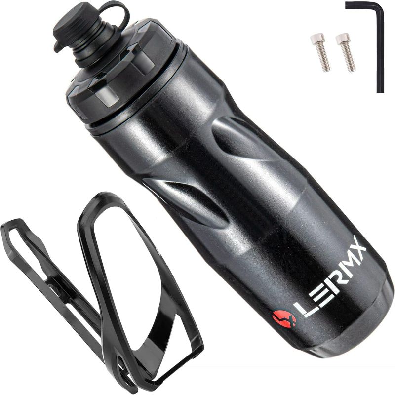 Photo 1 of Bike Water Bottle Cages, LERMX Basic Mountain Bicycle Accessories Lightweight Universal Bicycle Water Bottle Holder with Water Bottle Cages for Outdoor Cycling