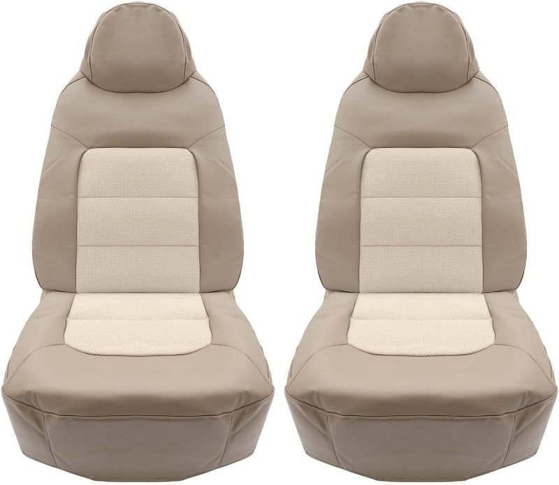 Photo 1 of Tan Bottom and Top Seat Cover Fit for Expedition Eddie Bauer 4x4 2WD 4.6L 5.4L 2003 2004 2005 2006, Driver and Passenger Side