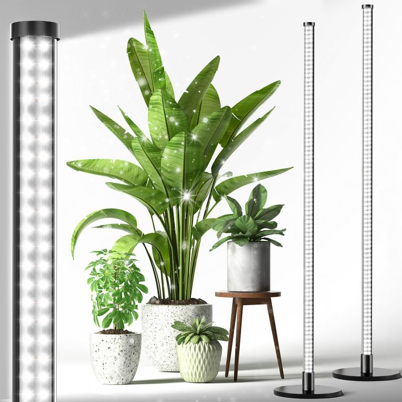 Photo 1 of 2 Pack Grow Lights for Indoor Plants, 6000K 243 LEDs Light for Seed Starting with Full Spectrum, 45in Height Standing Plant Light, 3 Switch Modes for Wide Area Coverage in Indoor Plants