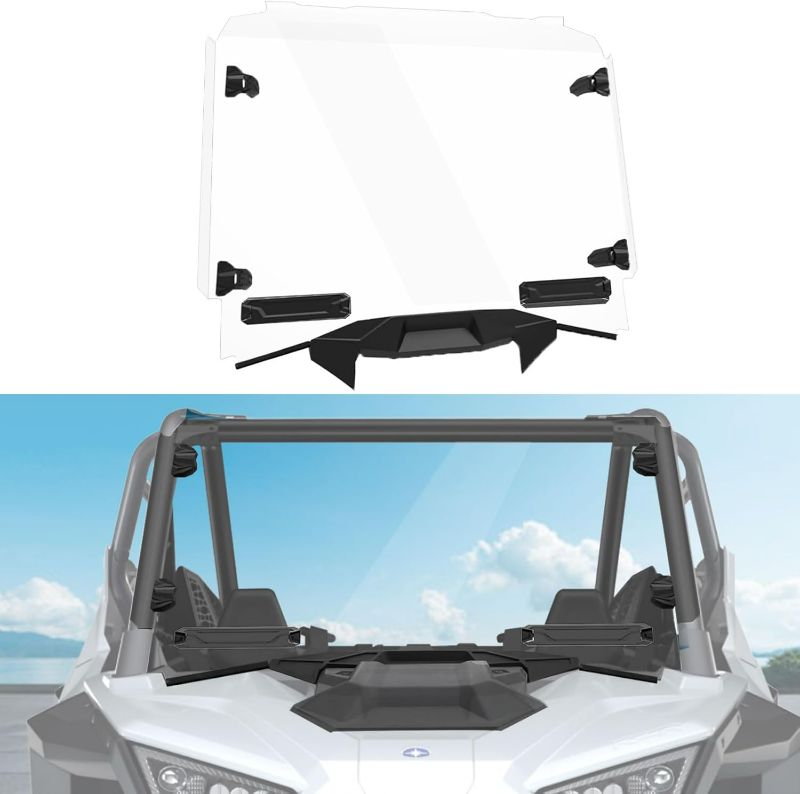 Photo 1 of Full Windshield for Polaris RZR PRO, Vented Hard Coated Polycarbonate Front Windshield for Polaris RZR PRO XP / RZR Turbo R 2020-2024 Accessories, Replace OEM #2883756