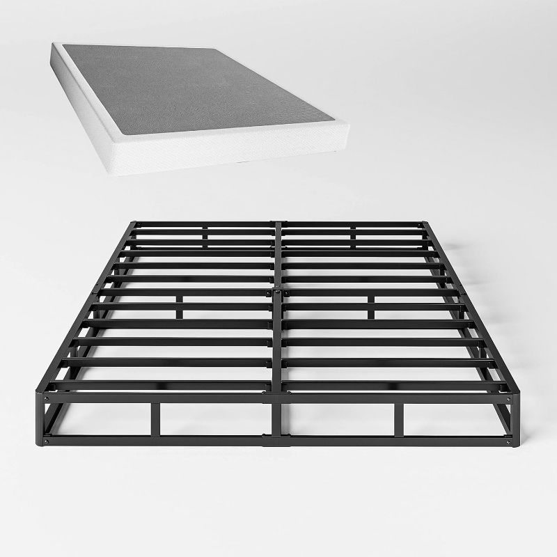 Photo 1 of King Box Spring 5 Inch High Profile Strong Metal Frame Mattress Foundation, Quiet Noise-Free,Easy Assembly, 3000lbs Max Weight Capacity
