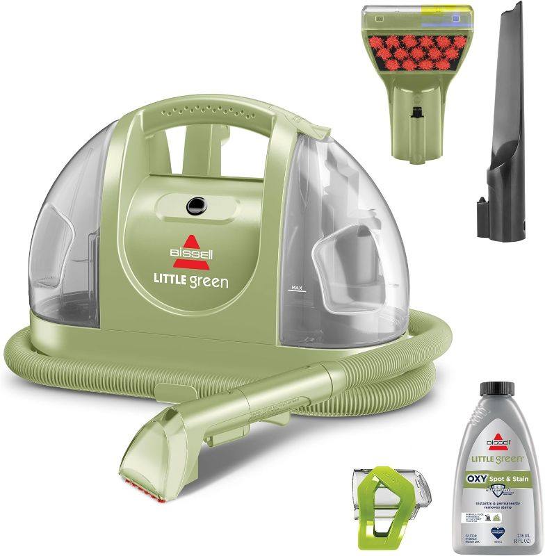 Photo 1 of BISSELL Little Green Multi-Purpose Portable Carpet and Upholstery Cleaner, Car and Auto Detailer, with Exclusive Specialty Tools, Green, 1400B
