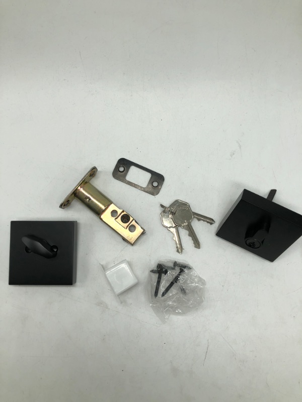 Photo 1 of Black Square Deadbolt with 3 Keys